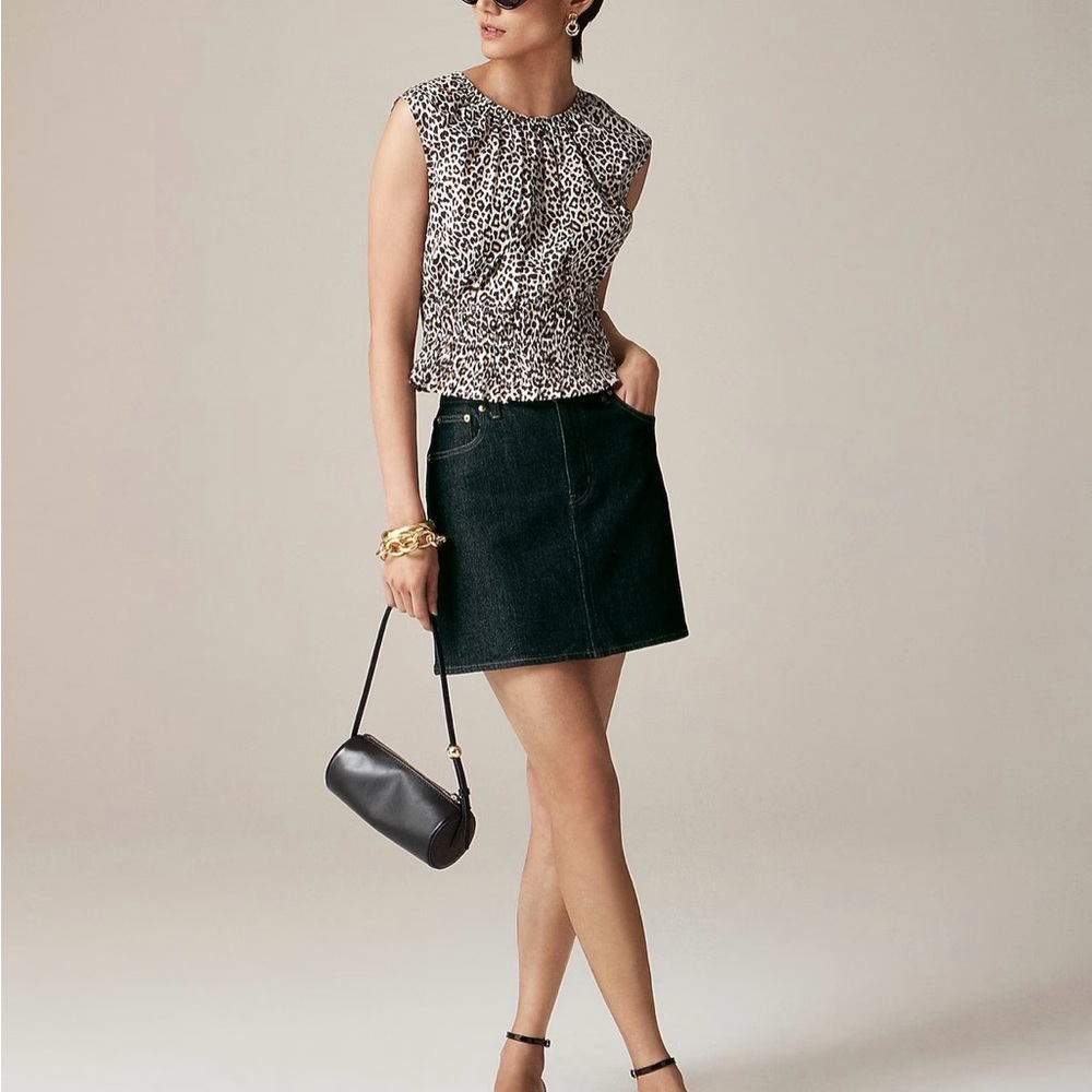 J. Crew Leopard Print  Hyacinth peplum Blouse small NWT